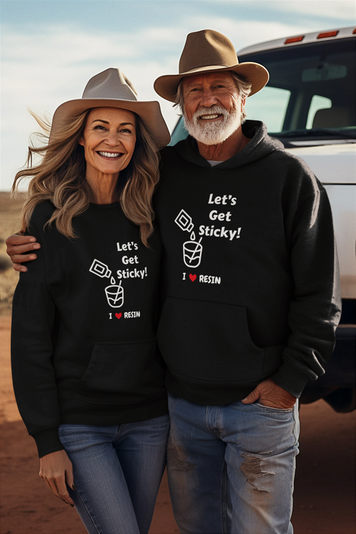 'Let's Get Sticky! Heart Unisex Hoodie, Cozy Pullover, Gift for Her, Valentine's Day, Casual Wear, Everyday Comfort, Heart Design