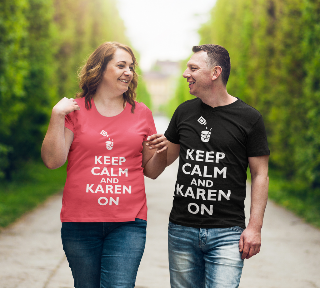 'Keep Calm and Karen on' Cozy Unisex Softstyle T-Shirt for Everyday Comfort, Gift for Him/Her, Casual Wear, Graphic Tee, Summer Essential